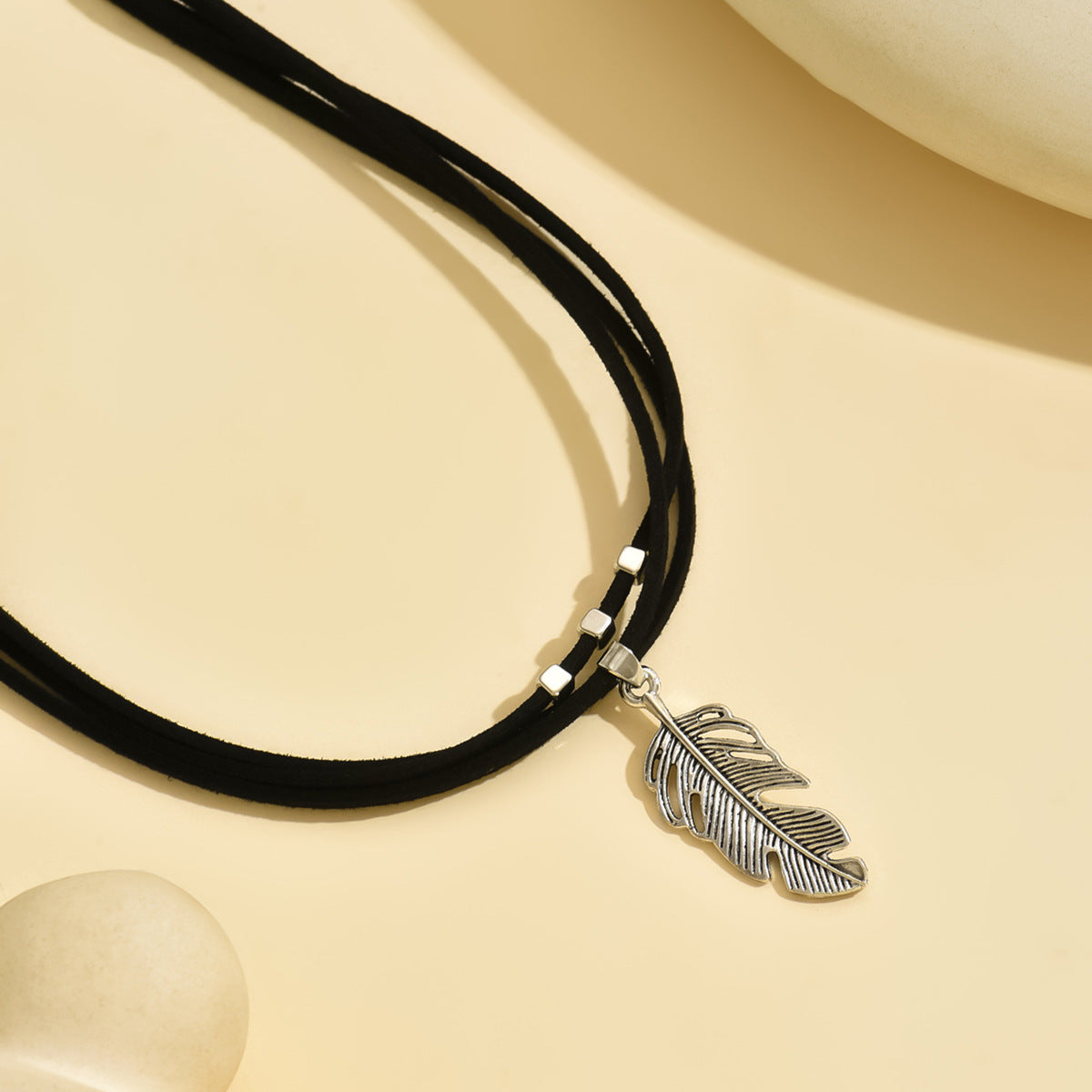 Wholesale  Gothic Style Leaf Pendant Multi-layer Necklace