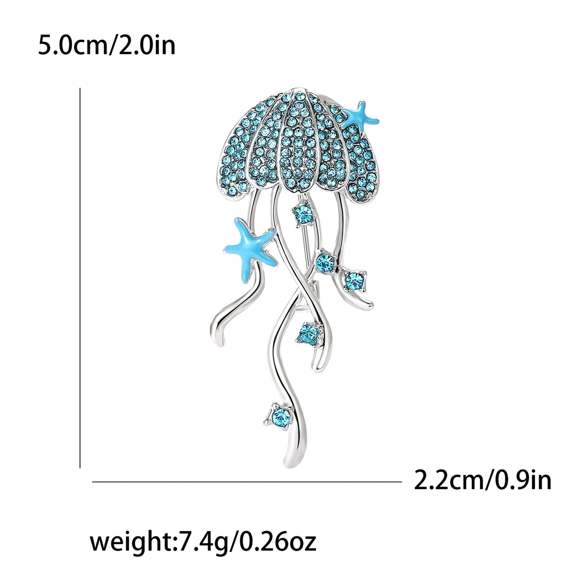 Wholesale Jellyfish Starfish Brooch Pink Alloy Women S Fashion Pin Casual Decorative Jewelry Accessory Gift And Boutique Resale