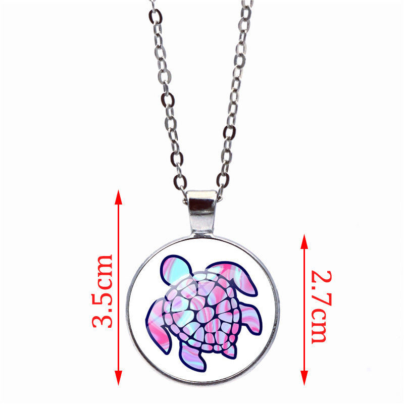 Wholesale Colored Turtle Time Gem Necklace ACC-NE-JiaYun002