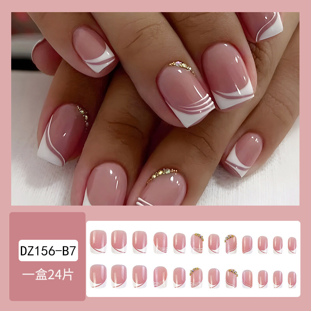 Wholesale 24 Pieces/box Diamond Nails Kits Nail Stickers ACC-NS-QXJ017