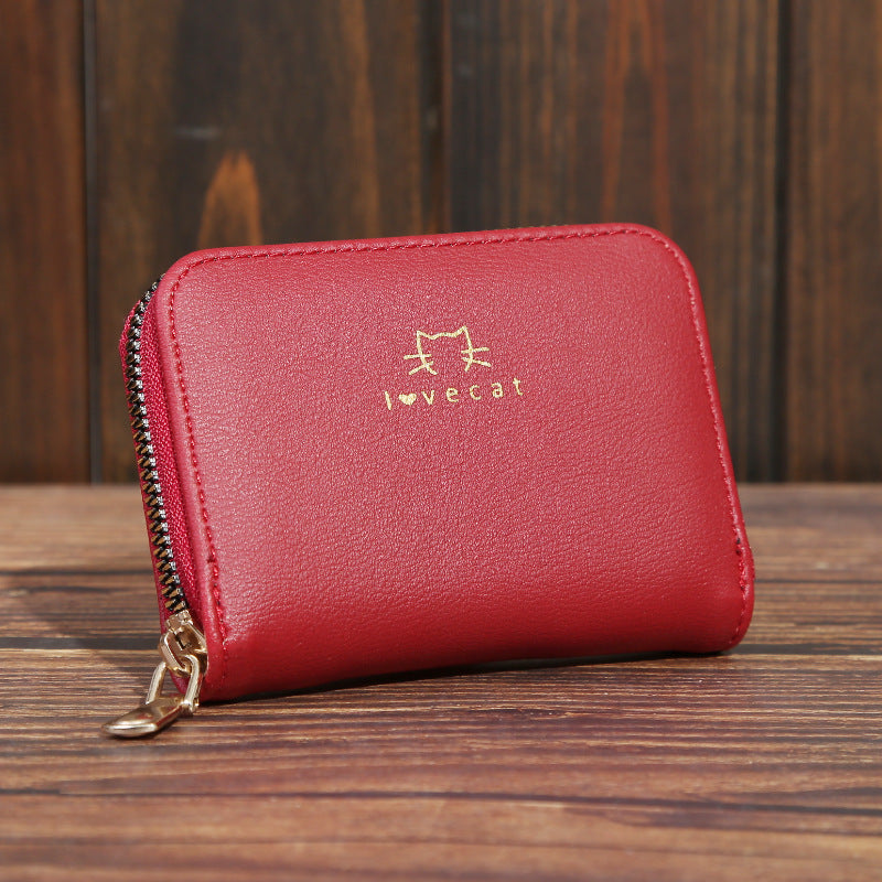 Wholesale Korean Style PU Leather Animal Print Accordion Card Holder Coin Purse Wallet For Women