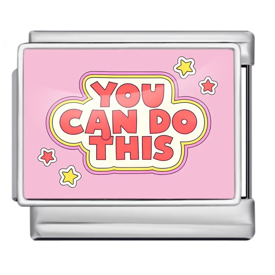 Wholesale italian Charm Bracelet 9mm DIY Colorful English Series Creative Stainless Steel Composable Bracelet