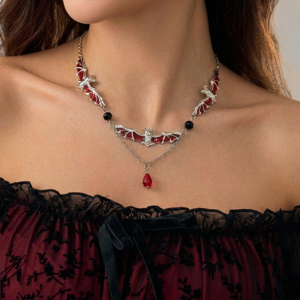 Wholesale  Bat Pendant Necklace Fashion Jewelry Accessory for Women Gift Boutique Resale