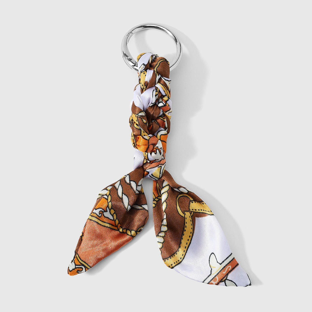 Wholesale 5pcs Polyester twisted silk f keychain