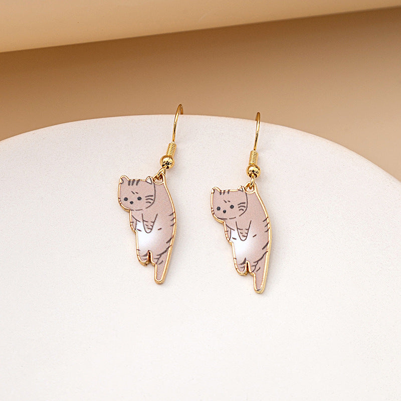 Wholesale Funny Cartoon Cute Kitten Earrings ACC-ES-MDD052