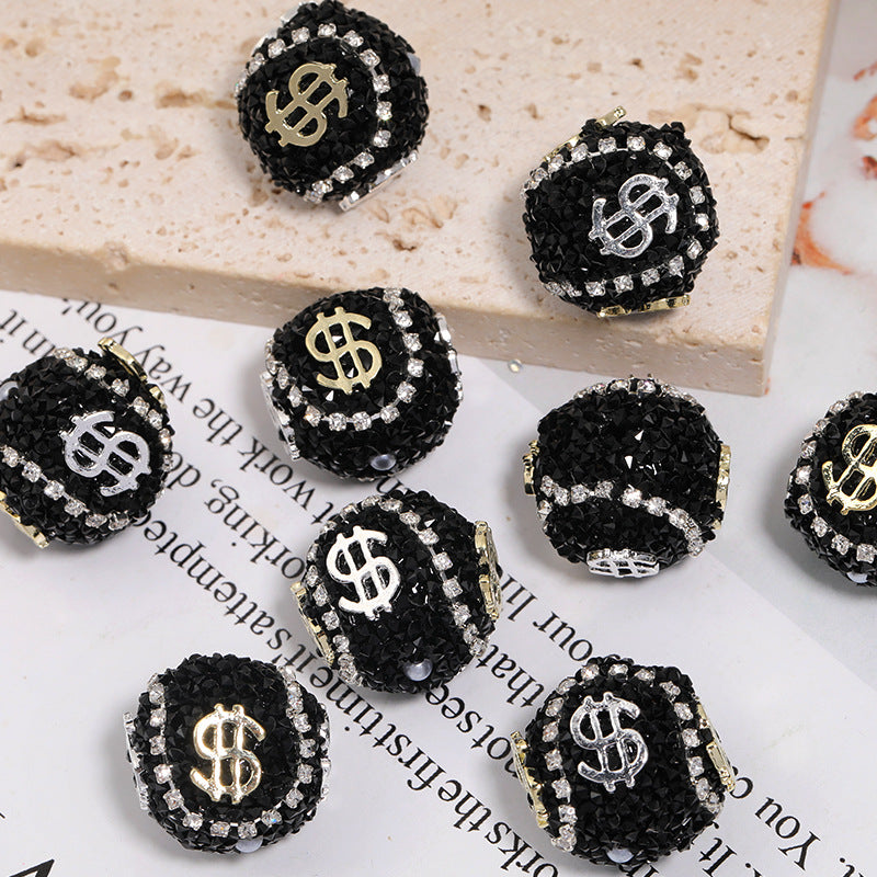Wholesale of 5pcs Water Diamond USD Sugar Beads Diamond Ball Beads ACC-BDS-BLG010