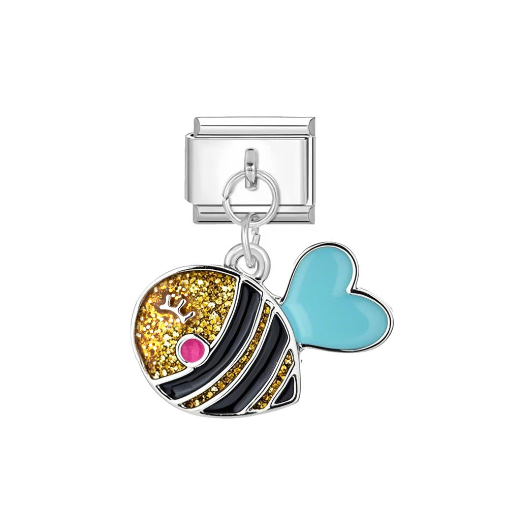 Wholesale Italian Charm Bracelet 9mm DIY Small Animal   Creative Stainless Steel Composable Bracelet