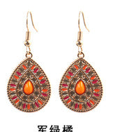 Wholesale Vintage Alloy Geometric Water Drop Oil Drop Tassel Earrings Party Jewelry Accessory