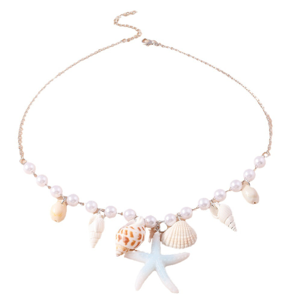 Wholesale Pearl Conch Starfish Necklaces Choker Necklaces ACC-NE-YueSen003