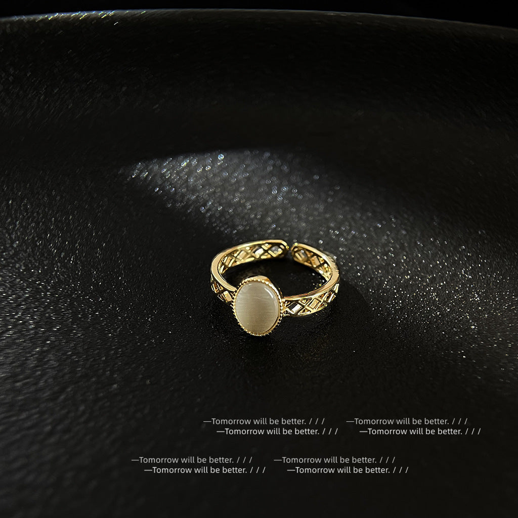 Wholesale Zircon Ring Electroplated Split Ring Adjustable Rings ACC-RS-Eryu001