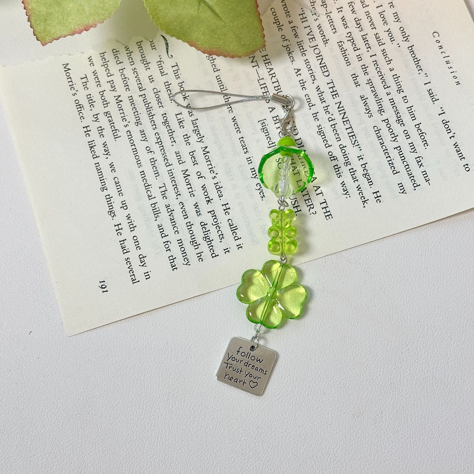 Wholesale  Lucky Grass Chain Lanyard Beaded Keychains