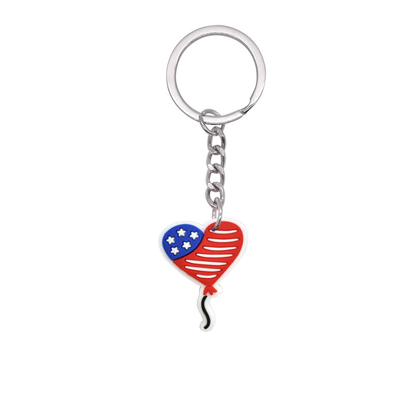 Wholesale 10pcs US Independence Day Keychain