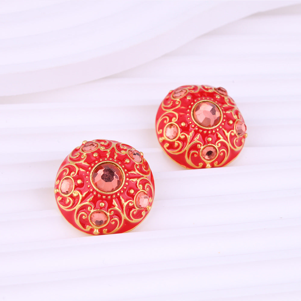 Wholesale Vintage Exaggerated Design 925 Silver Needle Statemente Earrings ACC-ES-Qunq004