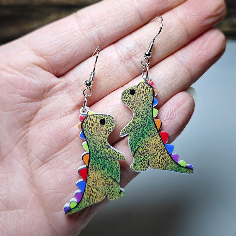 Wholesale Cute cartoon dinosaur earrings