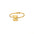 Wholesale stainless steel plated 18k real gold 26 English letter ring