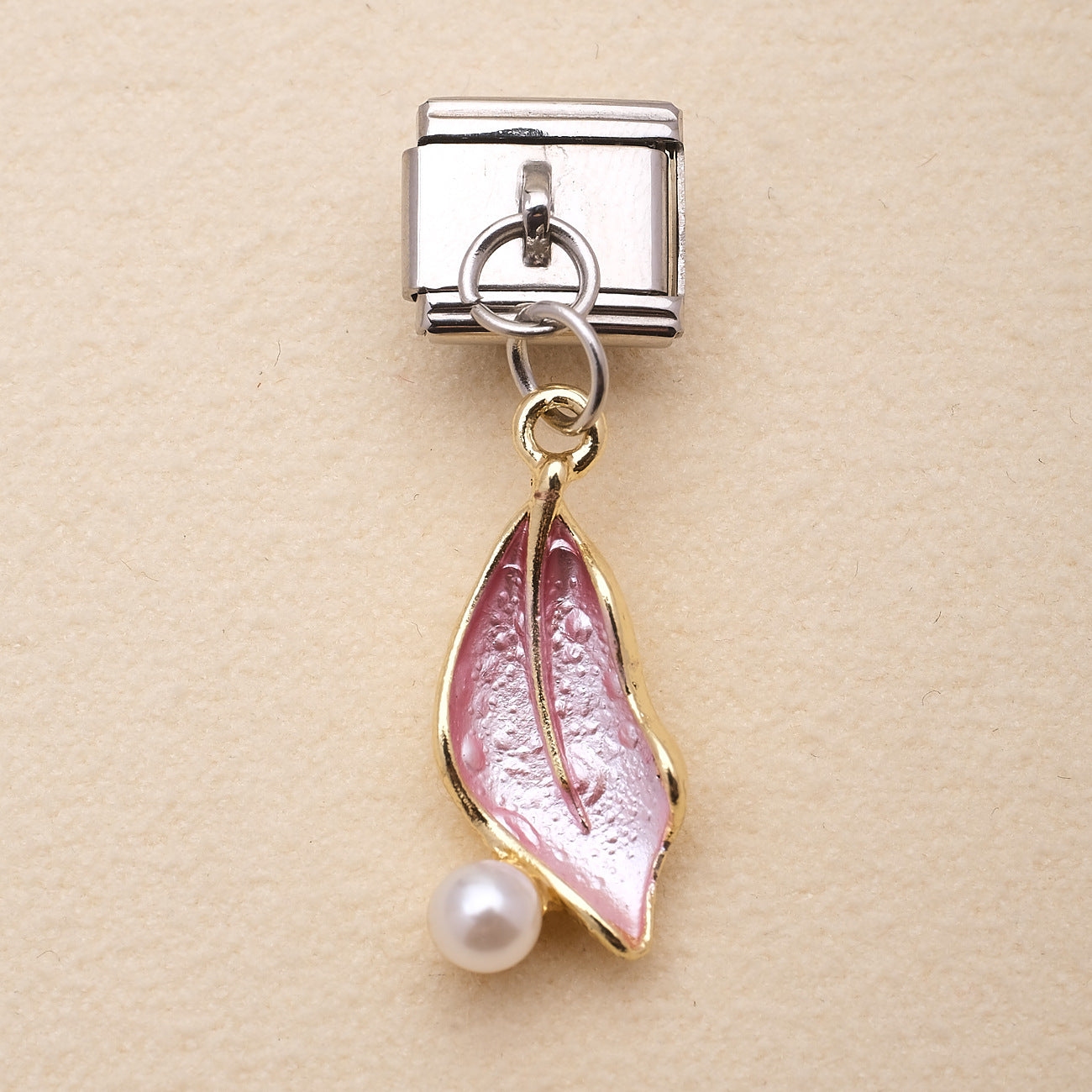 Wholesale Ocean Elements Stainless Steel Charm Pendants DIY Bracelet Accessories Pink Blue
