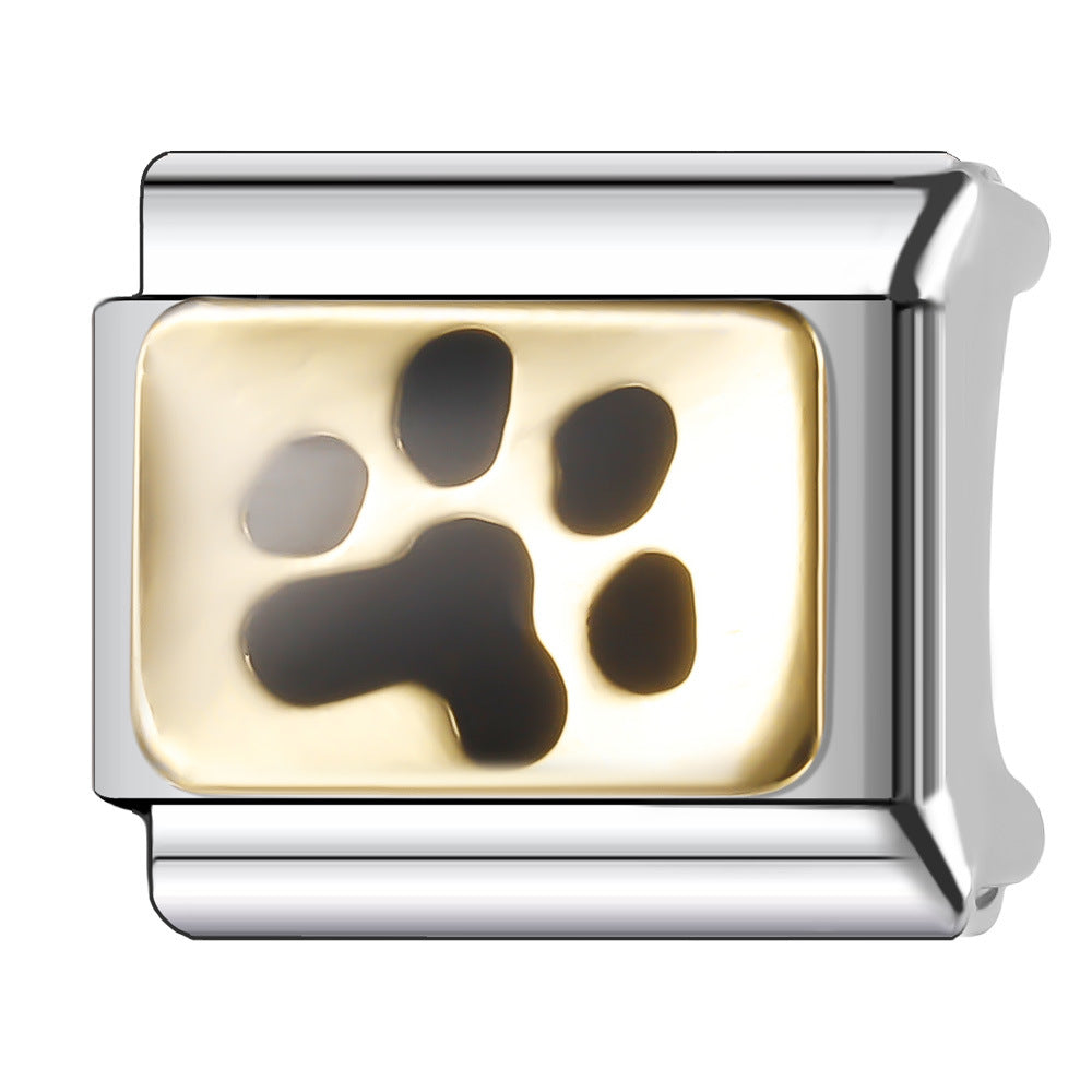 Wholesale Italian Charm Bracelet 9mm DIY Splicing Cute Animal Stainless Steel Composable Bracelet