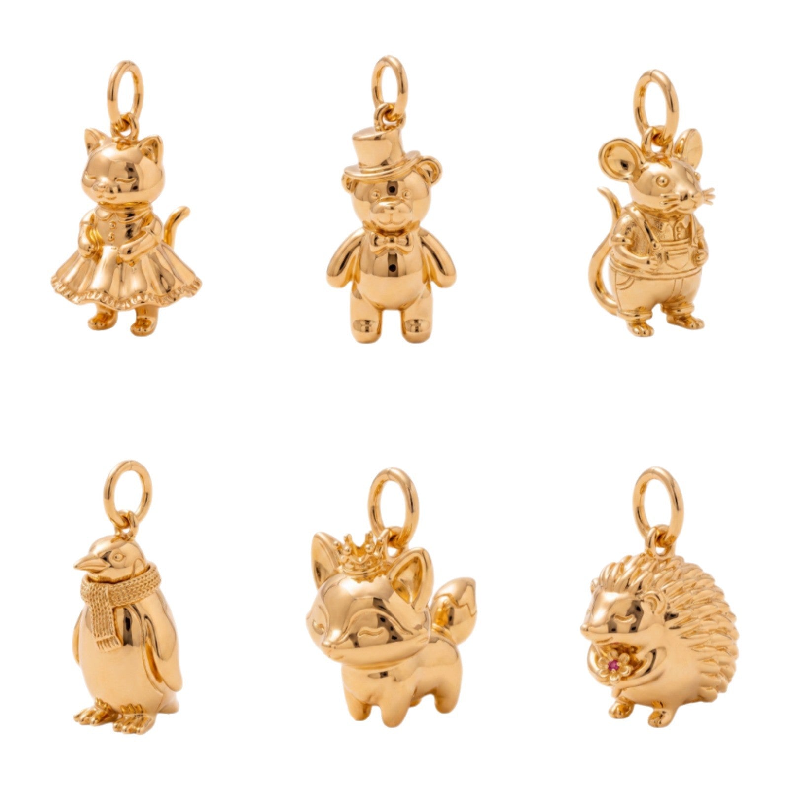 Wholesale Trendy Animal Pendant DIY Jewelry Charms Stainless Steel 18K Gold Plated Fashion Accessory Gift