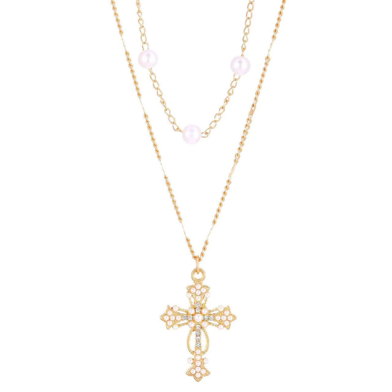 Wholesale  new pearl multi-layer clavicle chain choker necklaces