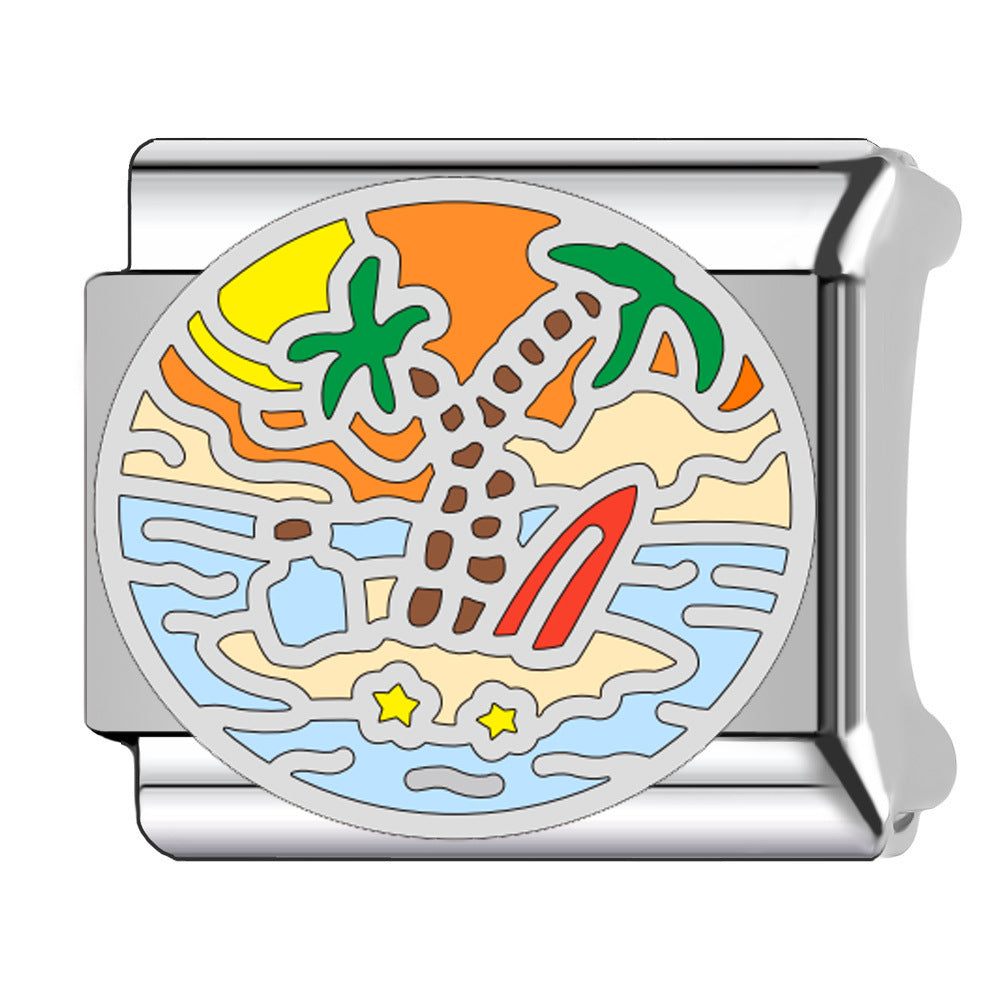 Wholesale  Italian Charm Bracelet 9mm DIY  Cartoon   Creative Stainless Steel Composable Bracelet