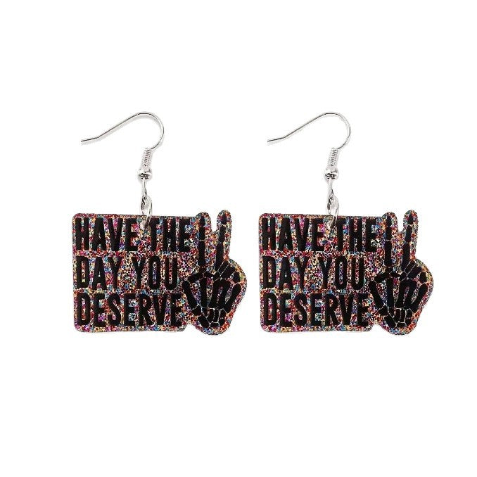 Wholesale Halloween jewelry glitter acrylic earrings