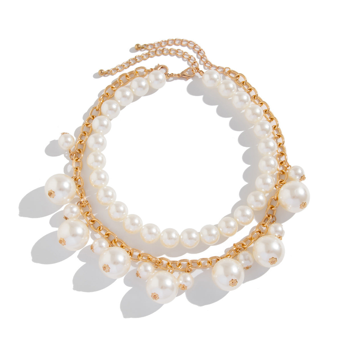 Wholesale  Light Luxury Pearl Beaded Pendant Necklace