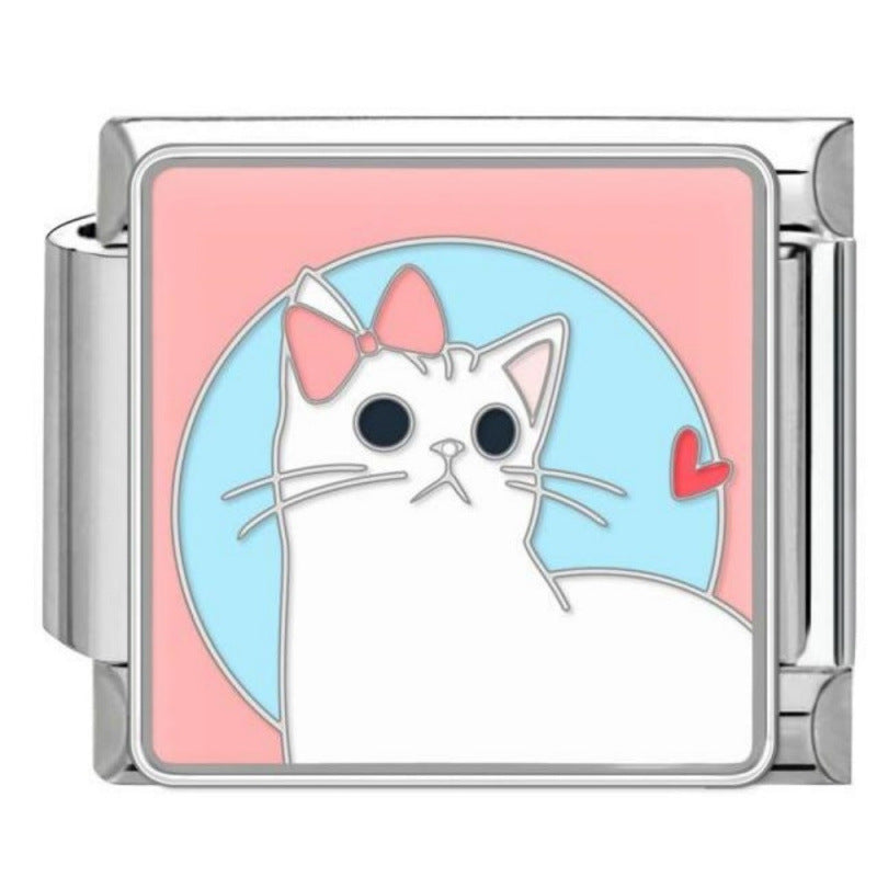 Wholesale DIY Italian Charm Bracelet With Pet Pattern Cute Modular Jewelry Accessory For Everyday Wear
