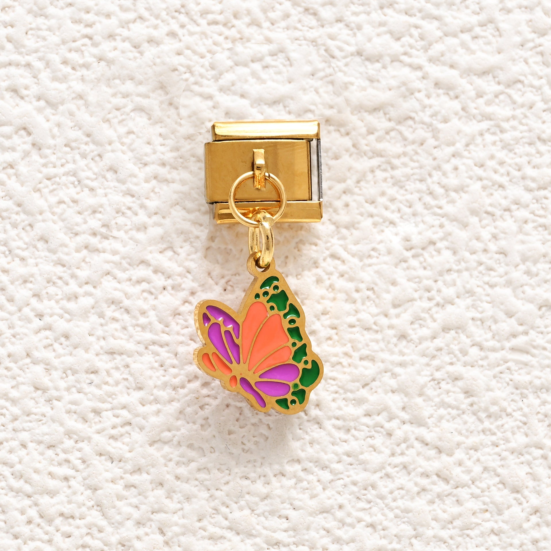 Wholesale Land Animal Italian Charm DIY Cartoon Single Section Creative Stainless Steel Composable Bracelet