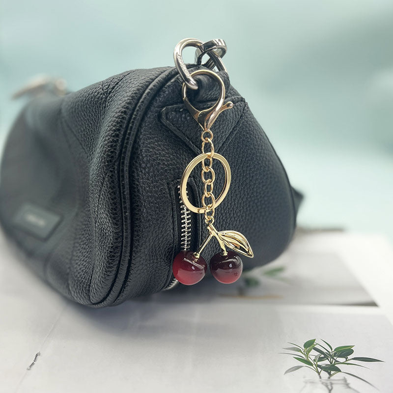 Wholesale  Creative Alloy Cherry Keychain