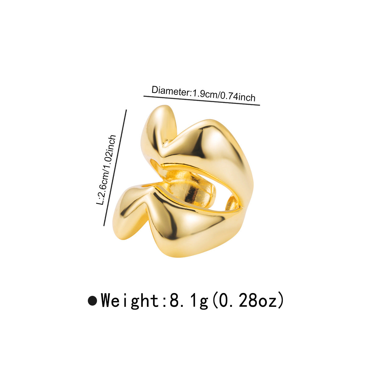 Anello dentato geometrico all'ingrosso anello aperto creativo con trama retrò in rame