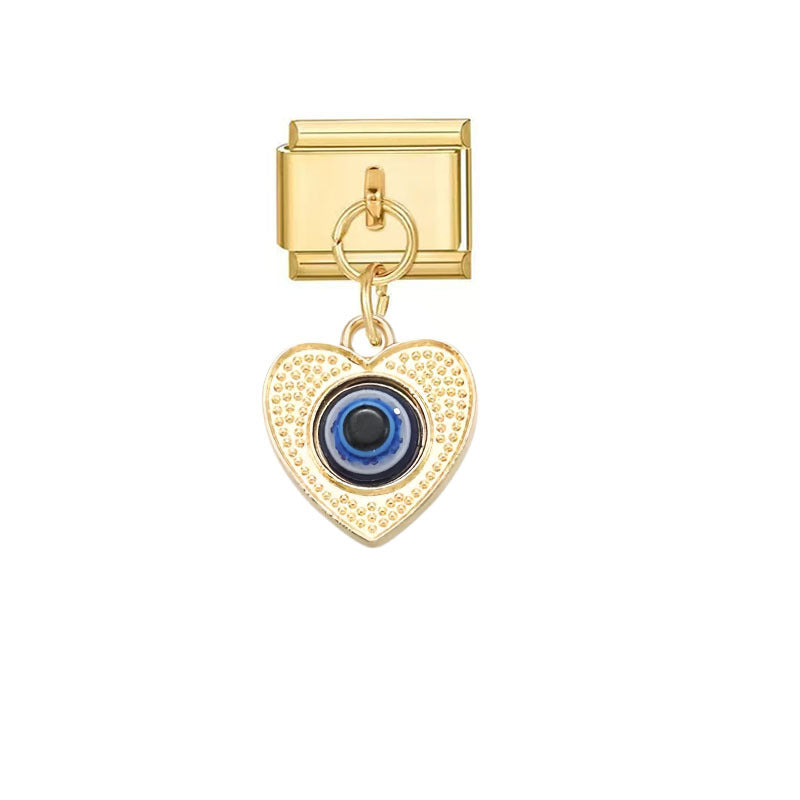 Wholesale Evil Eye Pendants – Alloy with electroplated finish;  DIY jewelry accessories suitable for everyday wear or as gifts