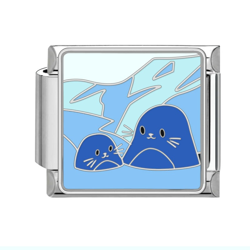 Wholesale Italian Charm Bracelet 9mm DIY Splicing Removable Marine Series Titanium Steel Composable Bracelet