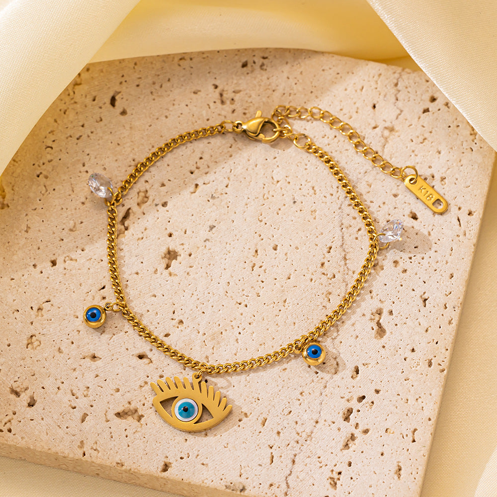 Wholesale Light Luxury Bracelet Gold Plated Bracelet Butterfly Pearl Flower Bracelet Titanium Steel Bracelets ACC-BT-Tais004