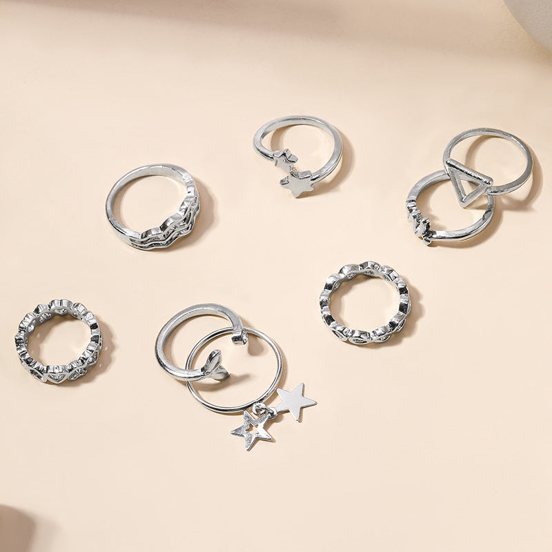 Wholesale Alloy Love Ring 8-piece Set