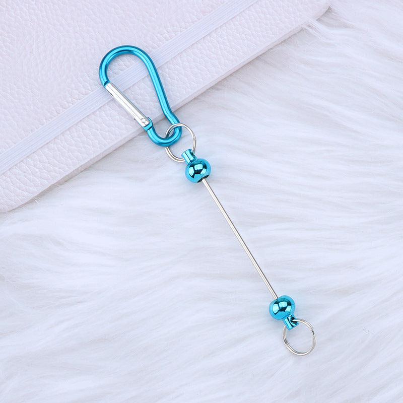 Wholesale 10pcs Beadable Keychains Carabiner D-Shaped Lock Buckle ACC-KC-JinBN001