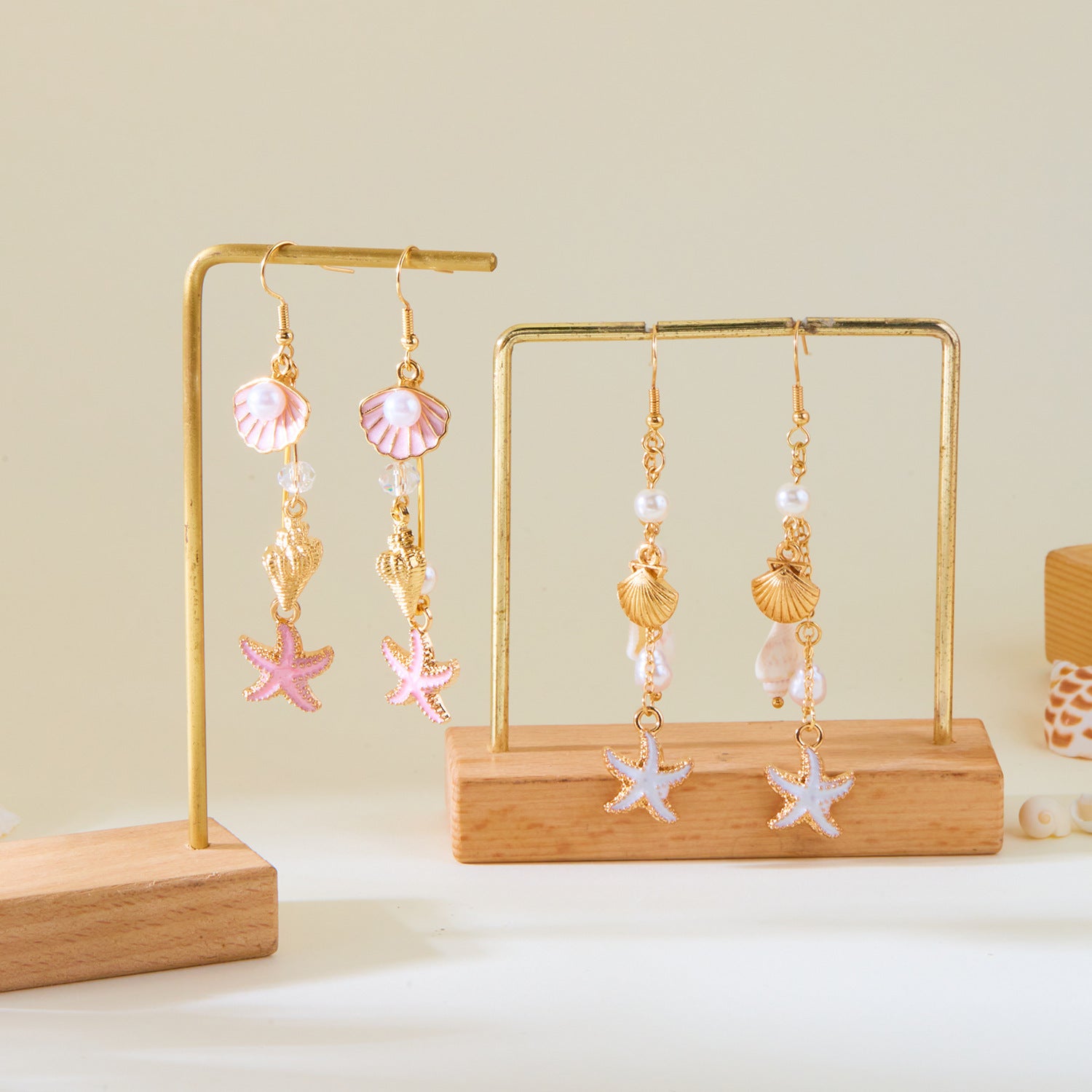 Wholesale  Pearl Shell Conch Pendant Earrings