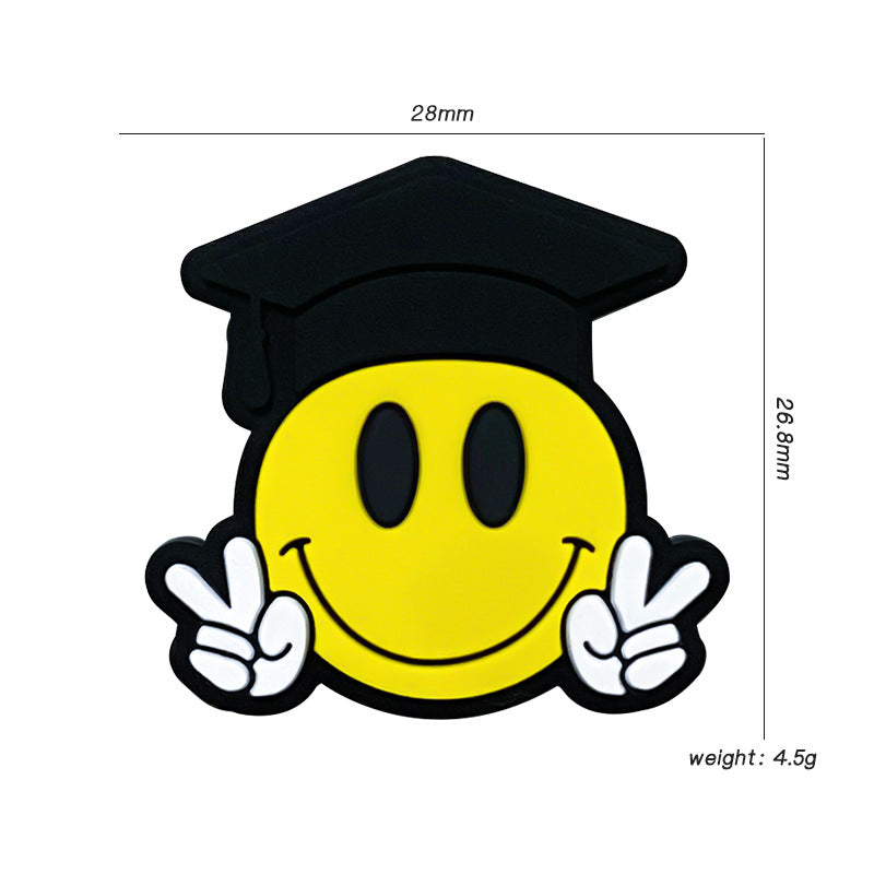 Wholesale 10pcs Smiley Doctor Hat Beaded Small Yellow Face Cartoon Diy Accessories ACC-BDS-WDX234