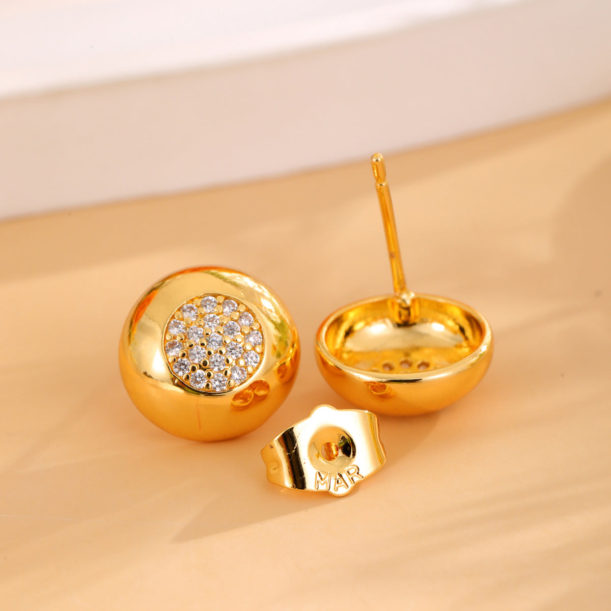 Wholesale diamond full  luxury stainless steel earrings