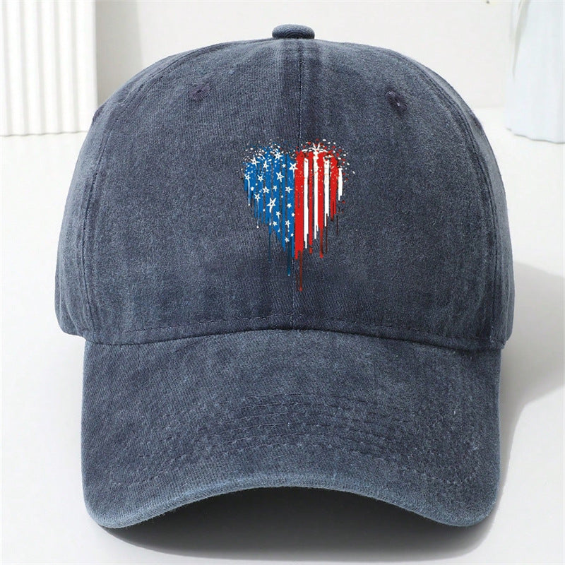 Wholesale Love Printing Baseball Hat Independence Day Flag Cap