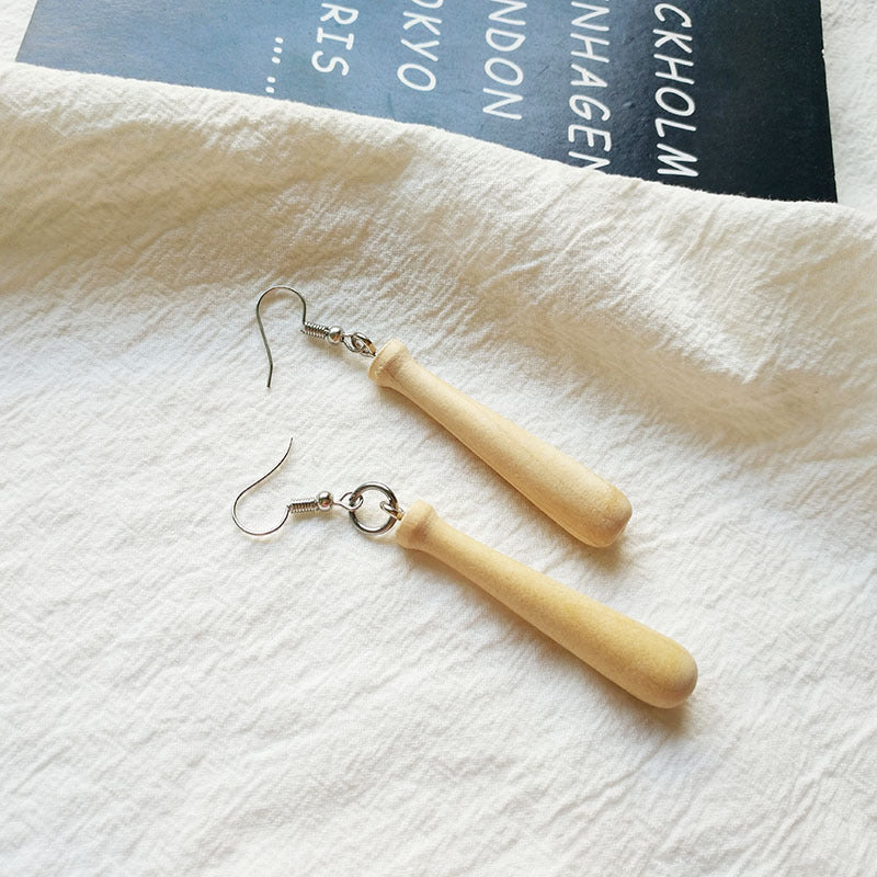 Wholesale Baseball Bat Wooden Earrings ACC-ES-YiYuan008