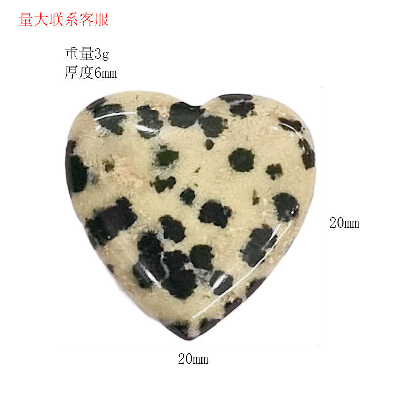Wholesale natural crystal 20mm love pendant
