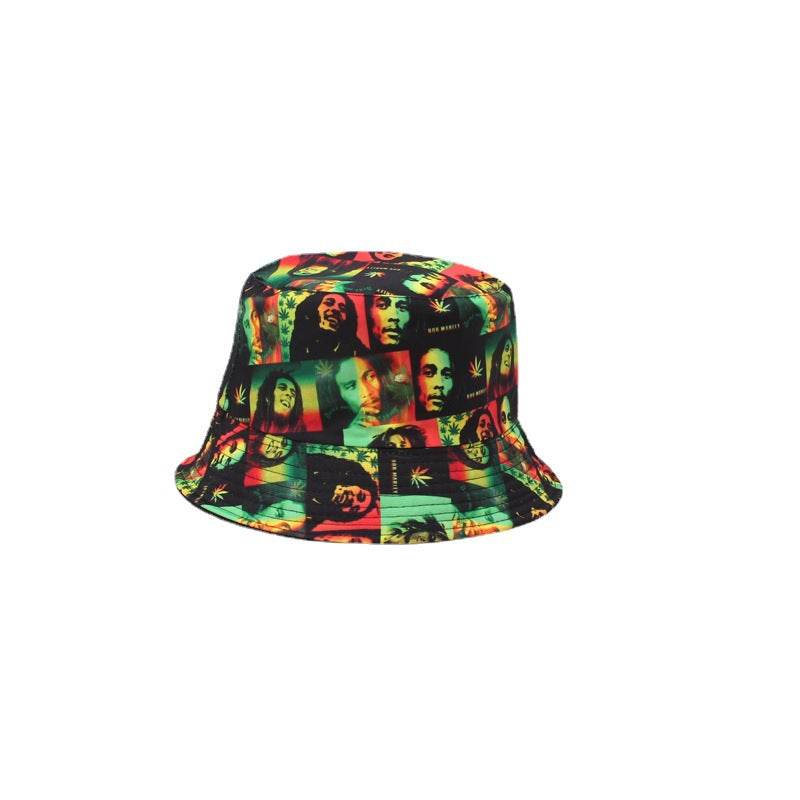 Wholesale Double-Sided Fisherman Hat Vintage Printed Basin Hat