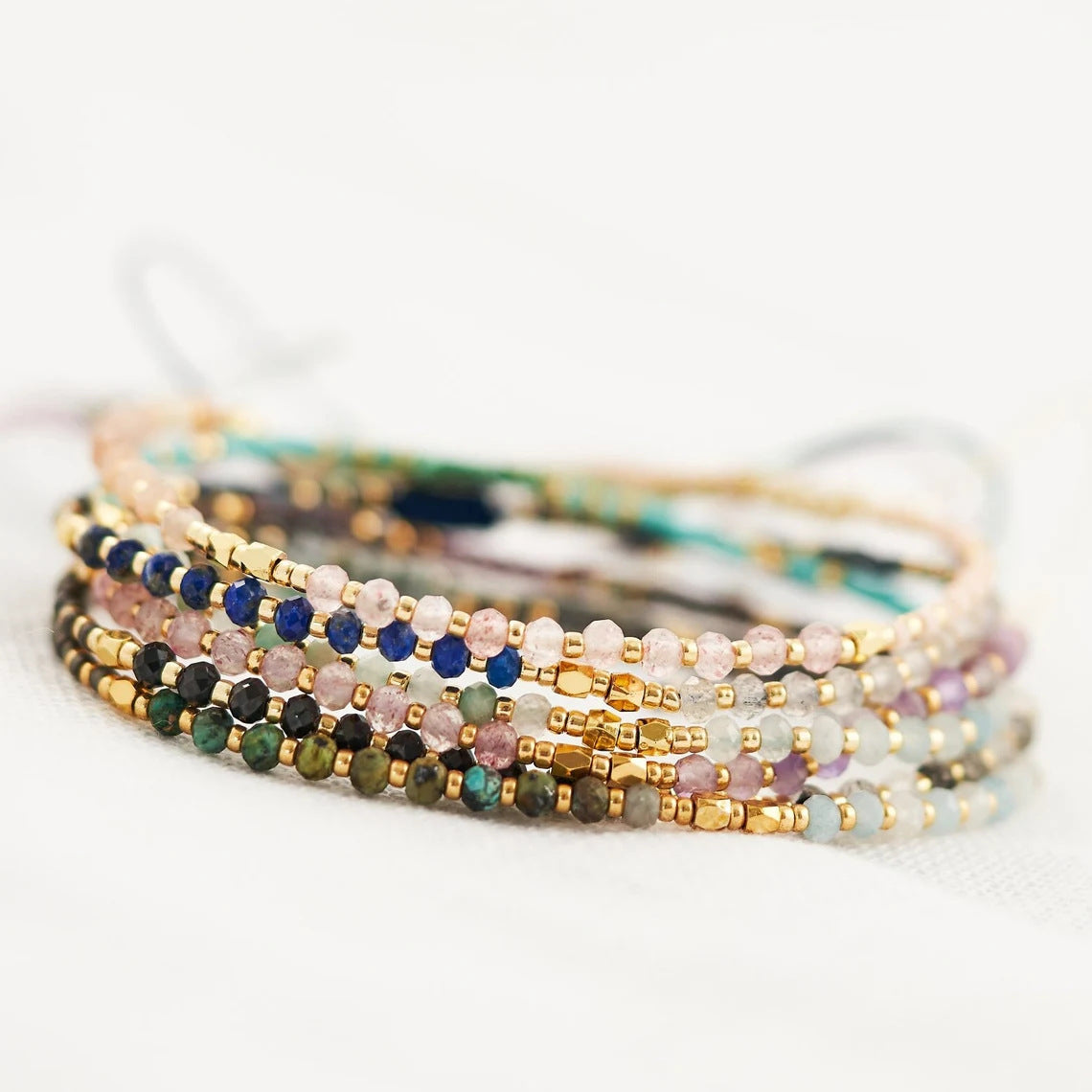 Bracelet de perles d'or des perles de riz en gros tissées à la main