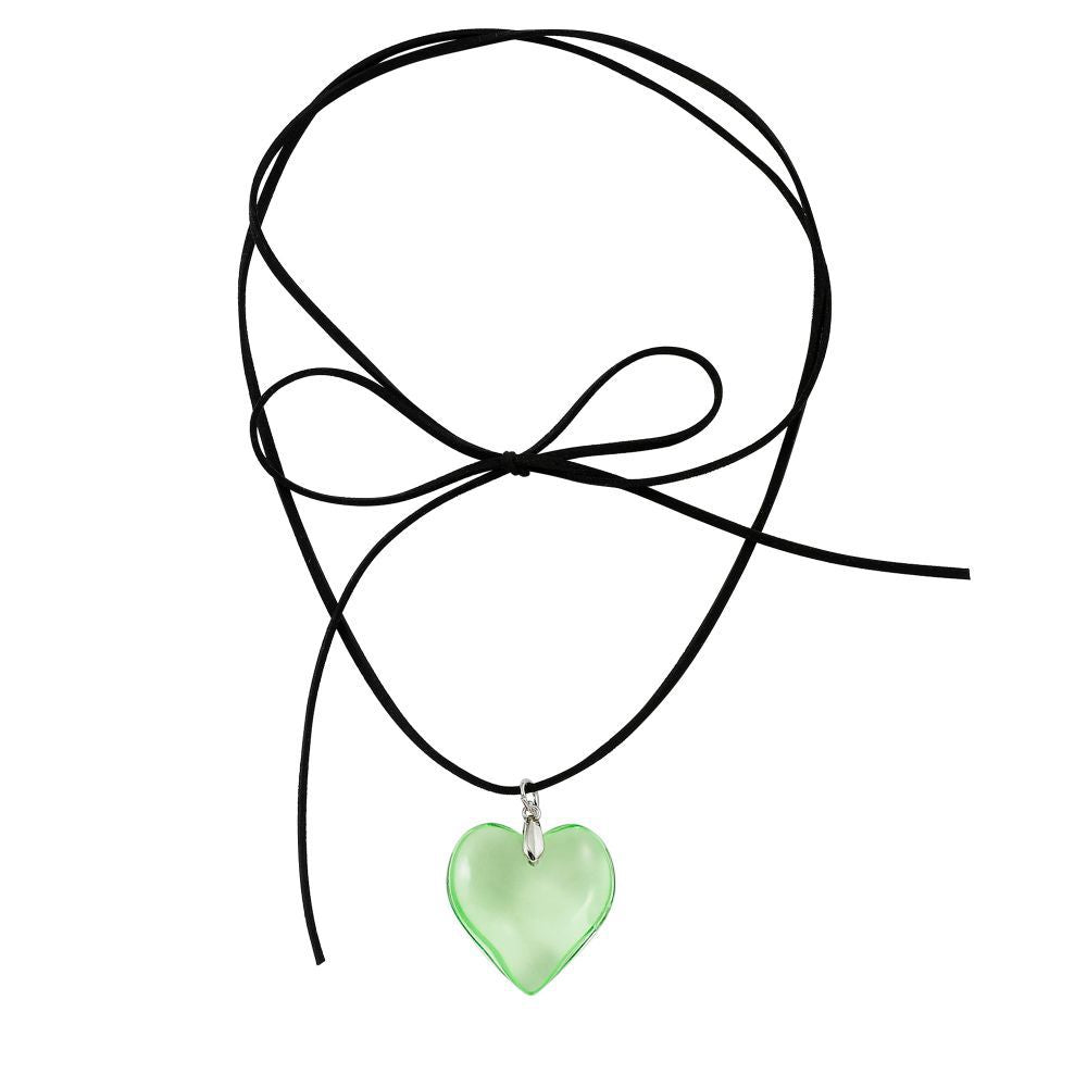 Wholesale double layer simple bow love necklace