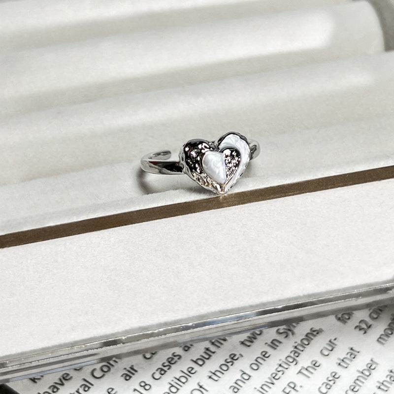 Wholesale White Drop Glaze Butterfly Saturn Fashion Ring