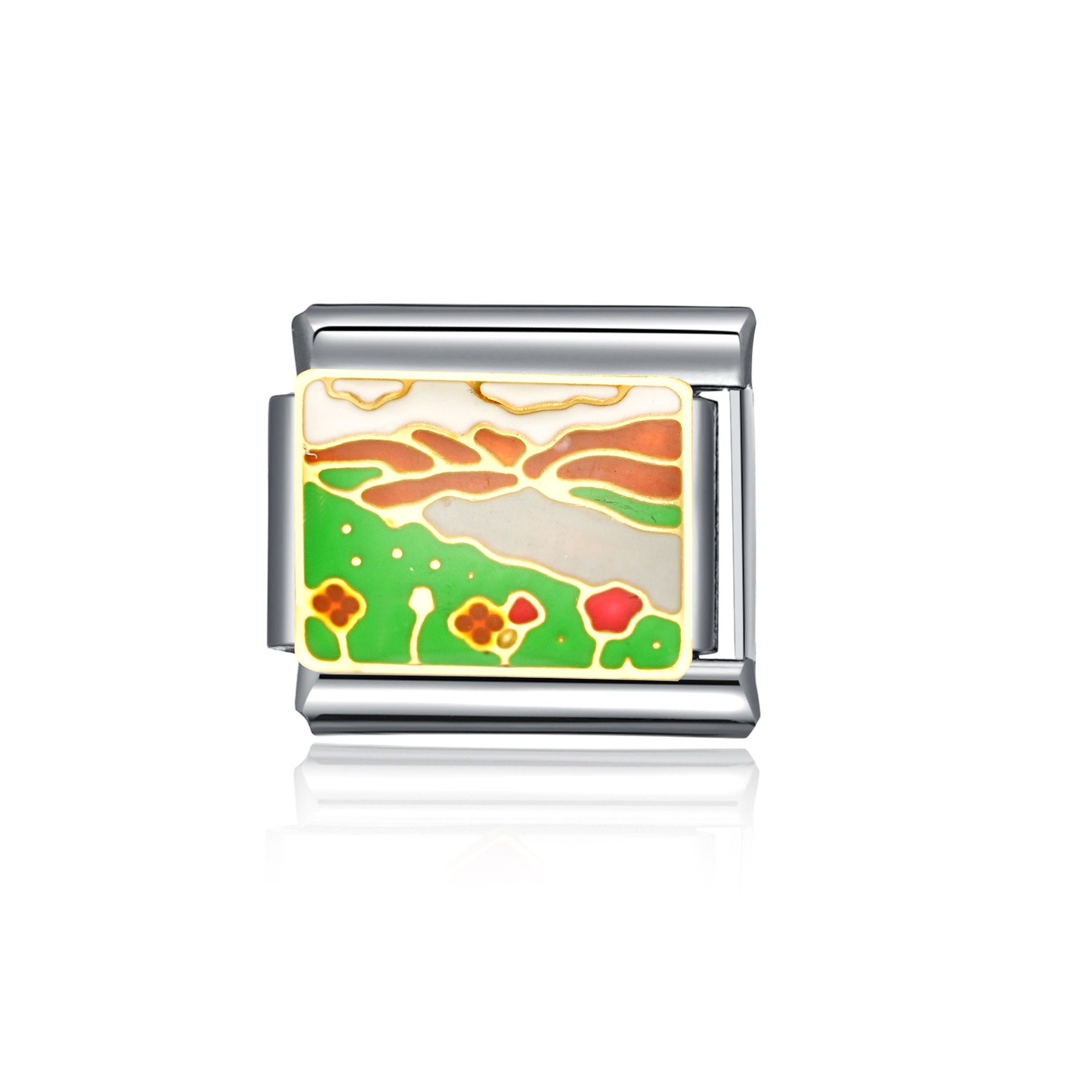 Wholesale Italian Charm Bracelet 9mm DIY Splicing Cute Cartoon Stainless Steel Composable Bracelet