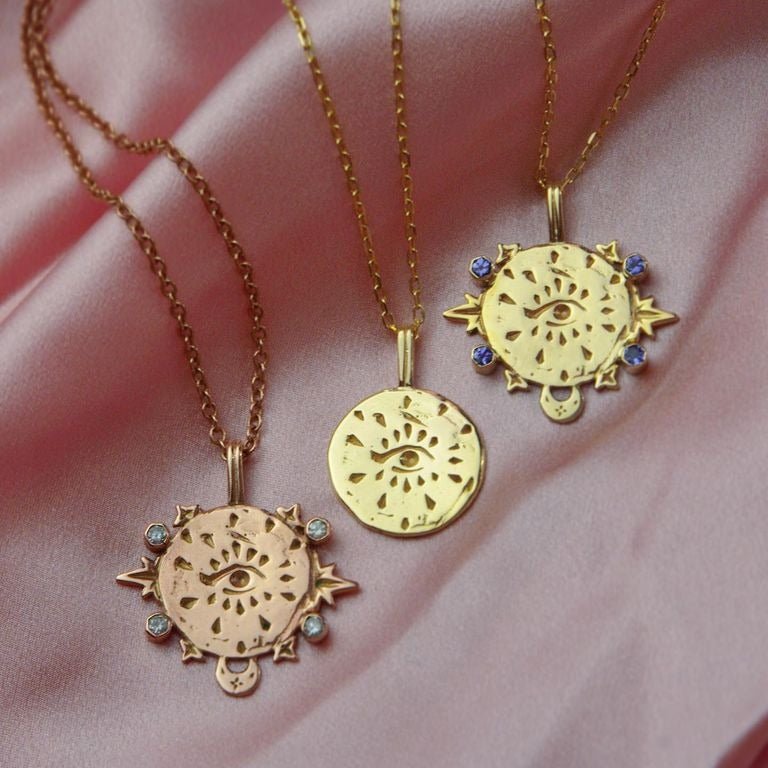 Wholesale Stainless steel tarot necklace inlaid zircon tarot sweater chain