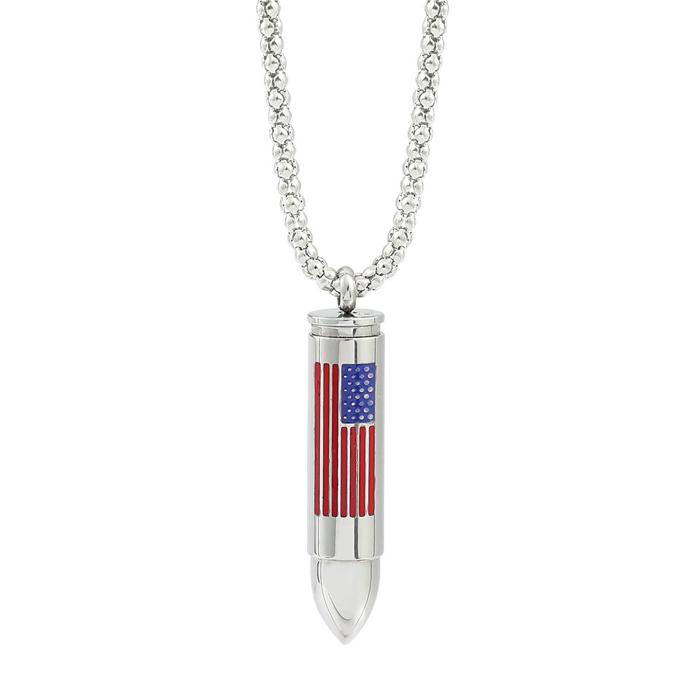 Wholesale Bullet Necklace Openable Ashes Perfume Necklace Titanium Steel Necklace