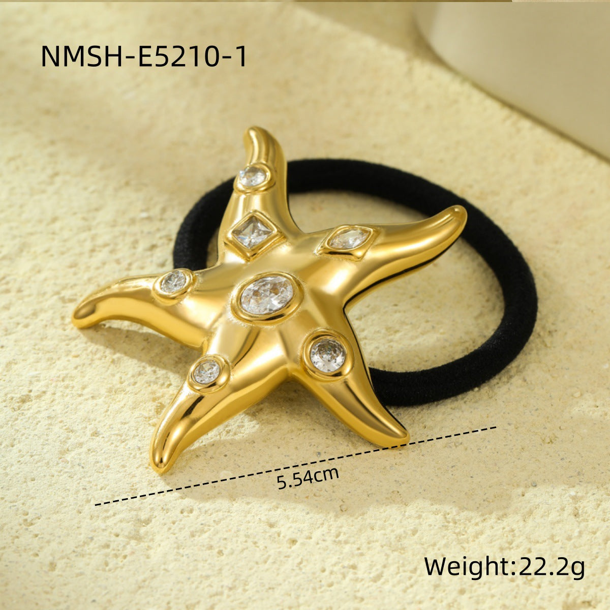 Wholesale Titanium Steel Shell Starfish Headwear Hair Scrunchies