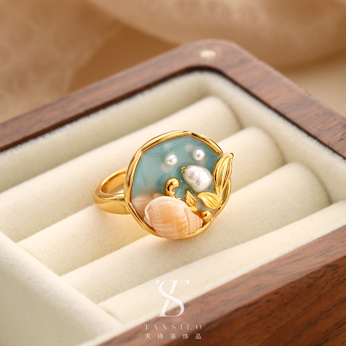 Wholesale  Oil Painting Vintage Ring  Oil Drop Opening Ring Adjustable Ring